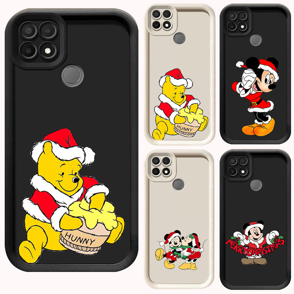 D-65 Christmas Case Hitam Putih Casing untuk Realme Narzo 30A C21Y C21 20 C25Y