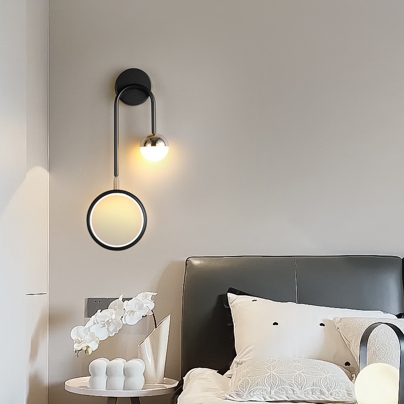 Lampu Dinding Tembok Interior Wall Lamp LED  Lampu seni minimalis Nordic modern latar belakang kreat