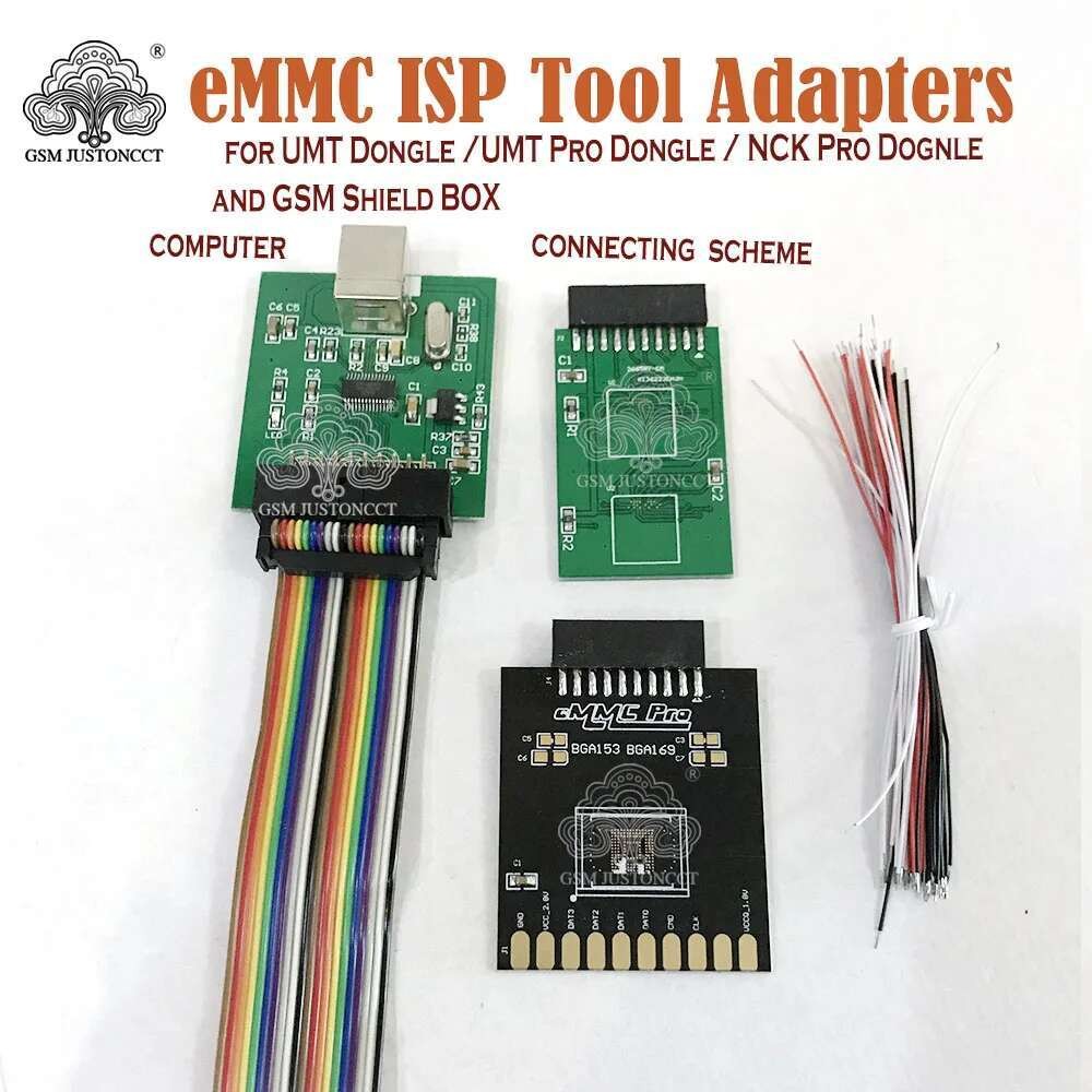 UMt Dongle Baru 2023 Alat Multi Ultimate dengan Adaptor EMMC ISP Harare Dengan Aivasi eMMC