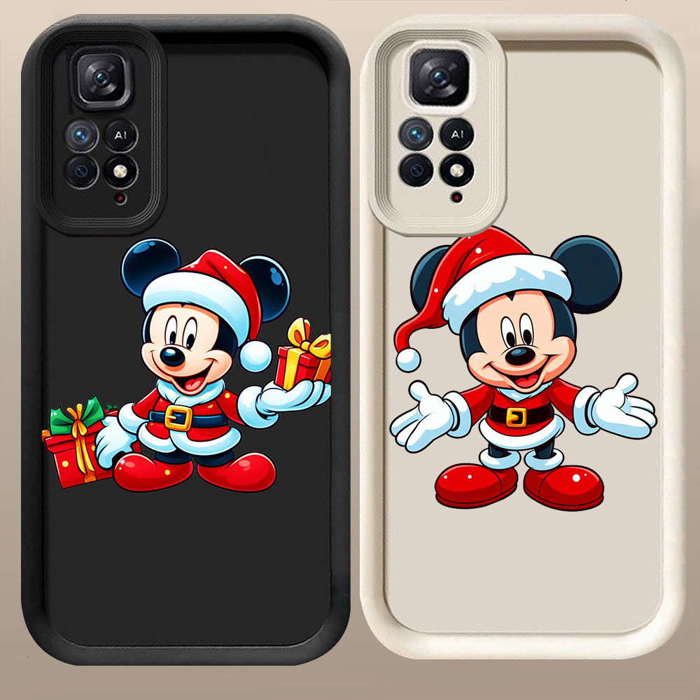 D-38 Mickey Christmas Case Casing untuk Xiaomi Redmi Note 11S 11 11T SE Pro 5G