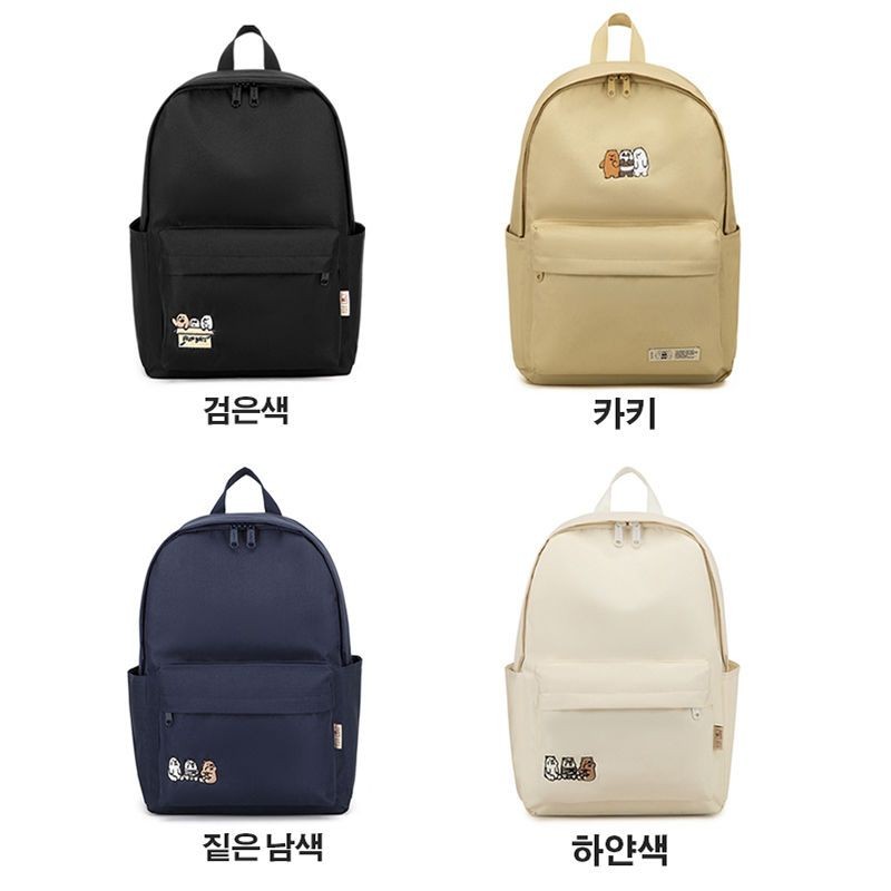 Korean SPAO We Bare Bears Series Backpack Cloth Bag Computer Bag Student School Bag New Casual Bag