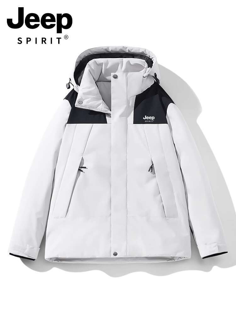 Jeep baju bulu pria dan wanita gugur musim dingin 2023 Jaket kapas baru