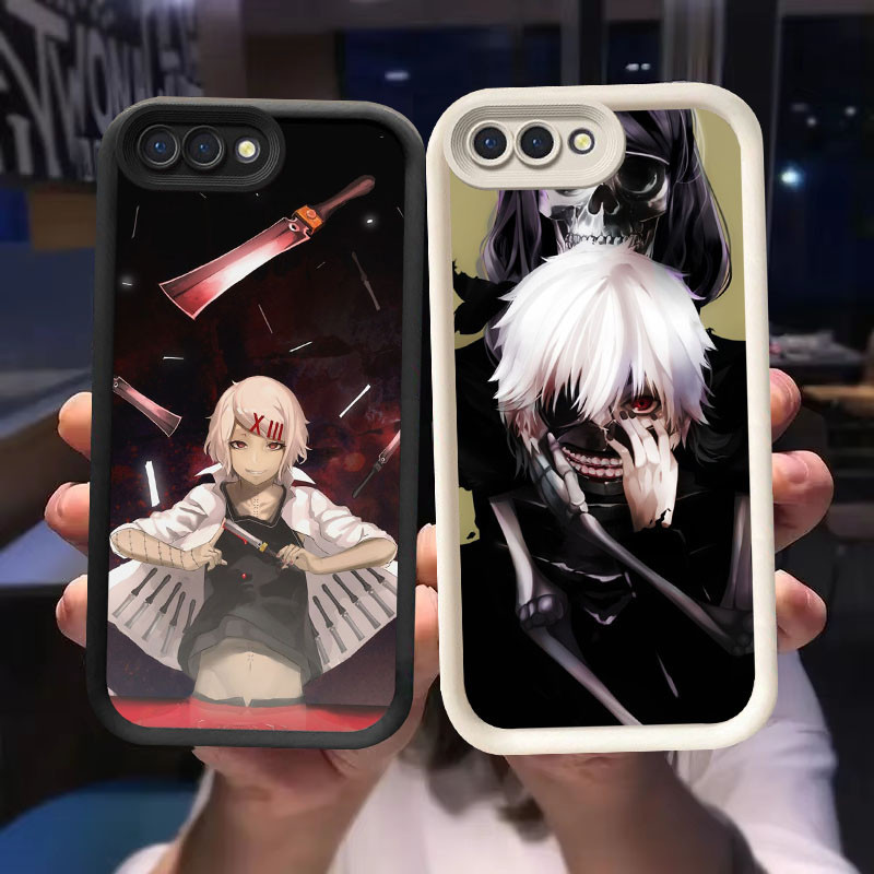 O-67 Anime Tokyo Ghoul Casing untuk OPPO A37 A1K A5 A83 A3S A39 A12E Realme C2 C2s Hitam dan Putih