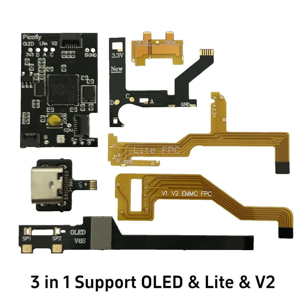 pi Raspberry pico Hwfly Picofly RP2040 Chip Untuk Konsol Oled Lite V2 & & & &