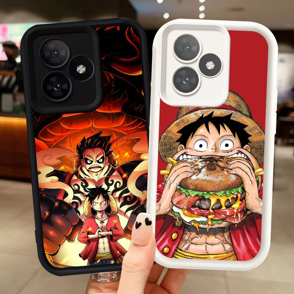 Z-3 One Piece Luffy Putih Hitam Casing untuk Realme C53 C61 Note 50 60 C51 Case