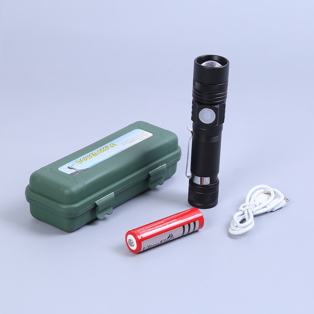 Senter Flaslight Lampu Led Handle  Lampu jarak panjang LED kuat untuk perjalanan malam, aluminium li