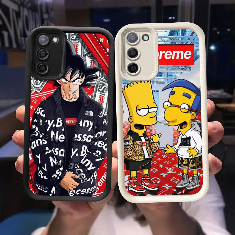 O-15 Supreme_Anime Casing untuk Samsung F02S A03 Core A02S M02S M02 A02 A03S Hitam dan Putih
