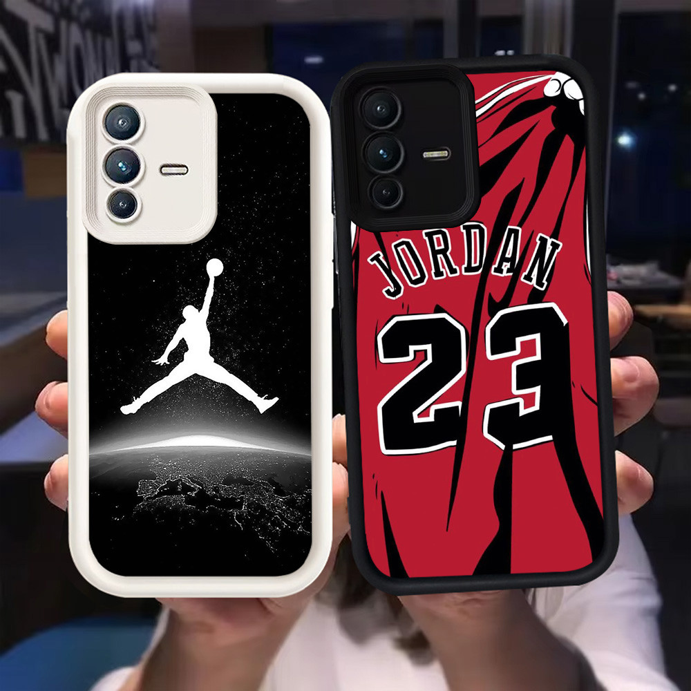 Z-39 J-jordan logo Putih Hitam Casing untuk VIVO V23 V23E Y200 Y75 5G Case