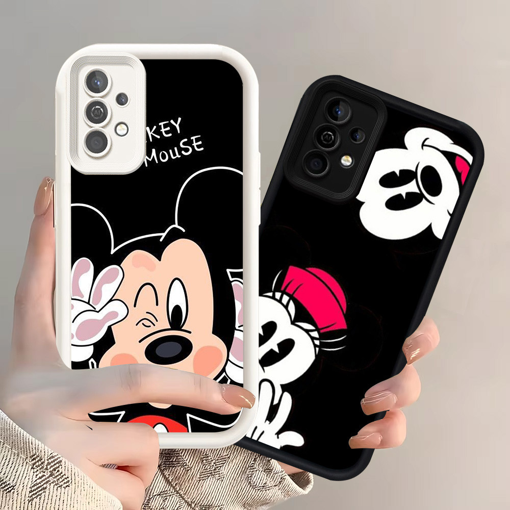 Z-40 Mickey Minnie Mouse Putih Hitam Casing untuk Samsung Galaxy A52 A73 A53 A52S A72 S25 Ultra A36 