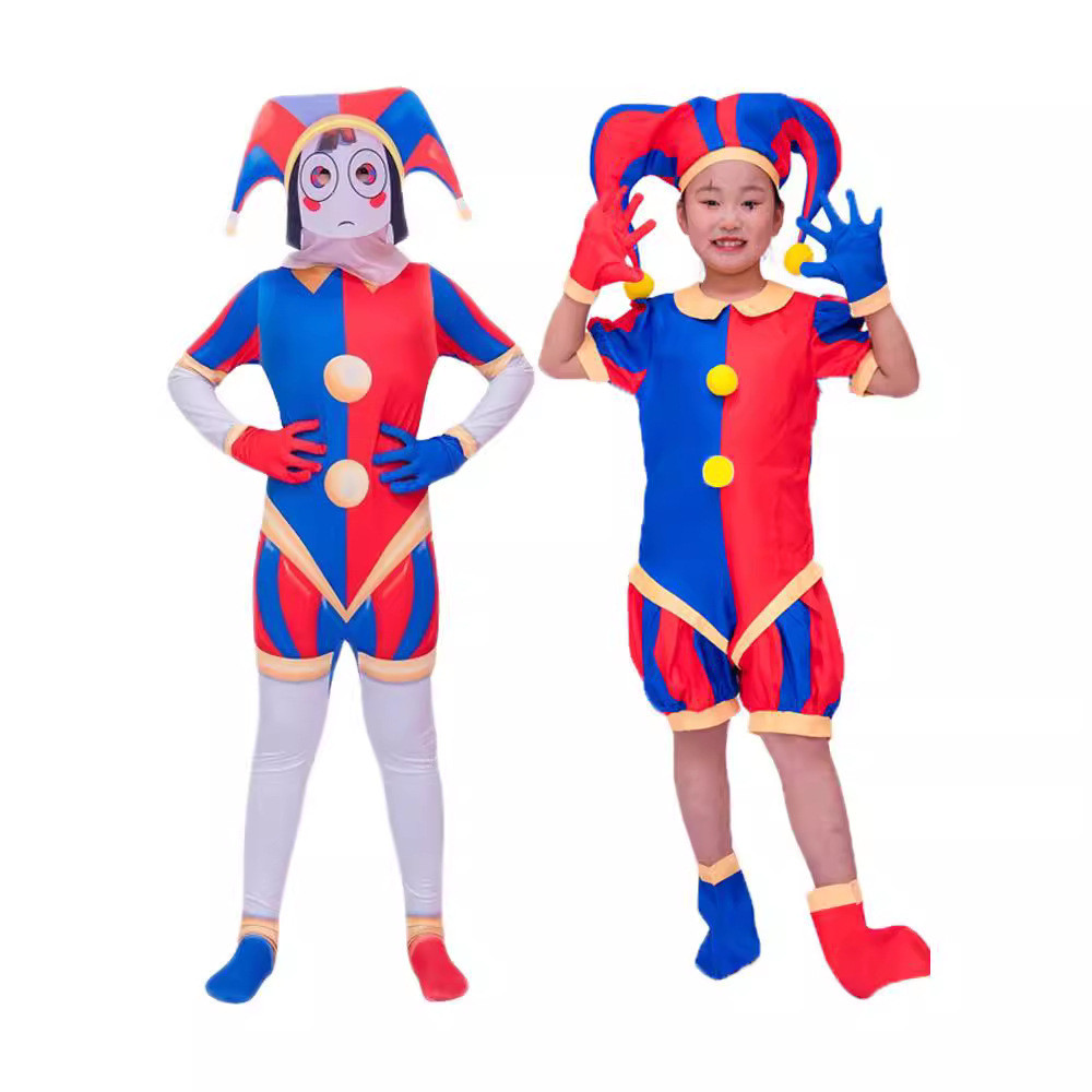 Kostum Anak  Magical Digital Circus jumpsuit Pomni cosplay Pamni badut kosplay kostum  Import