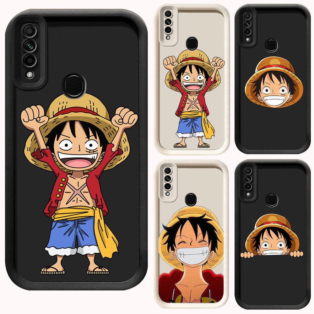 D-30 Luffy Case Hitam Putih Casing untuk OPPO Reno A31 F15 A91 3 2020