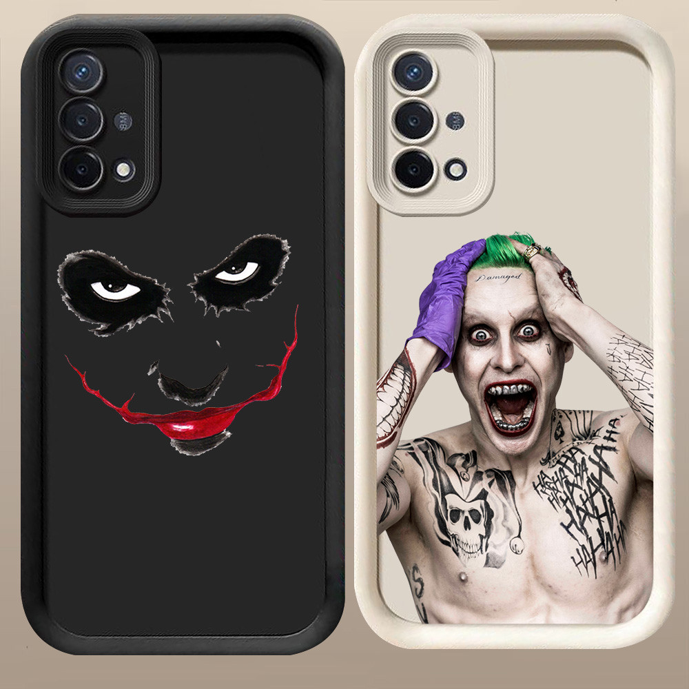 D-71 Joker Case Hitam Putih Casing untuk OPPO Reno 4 Lite 4F A16K A93 F17 A16E Pro