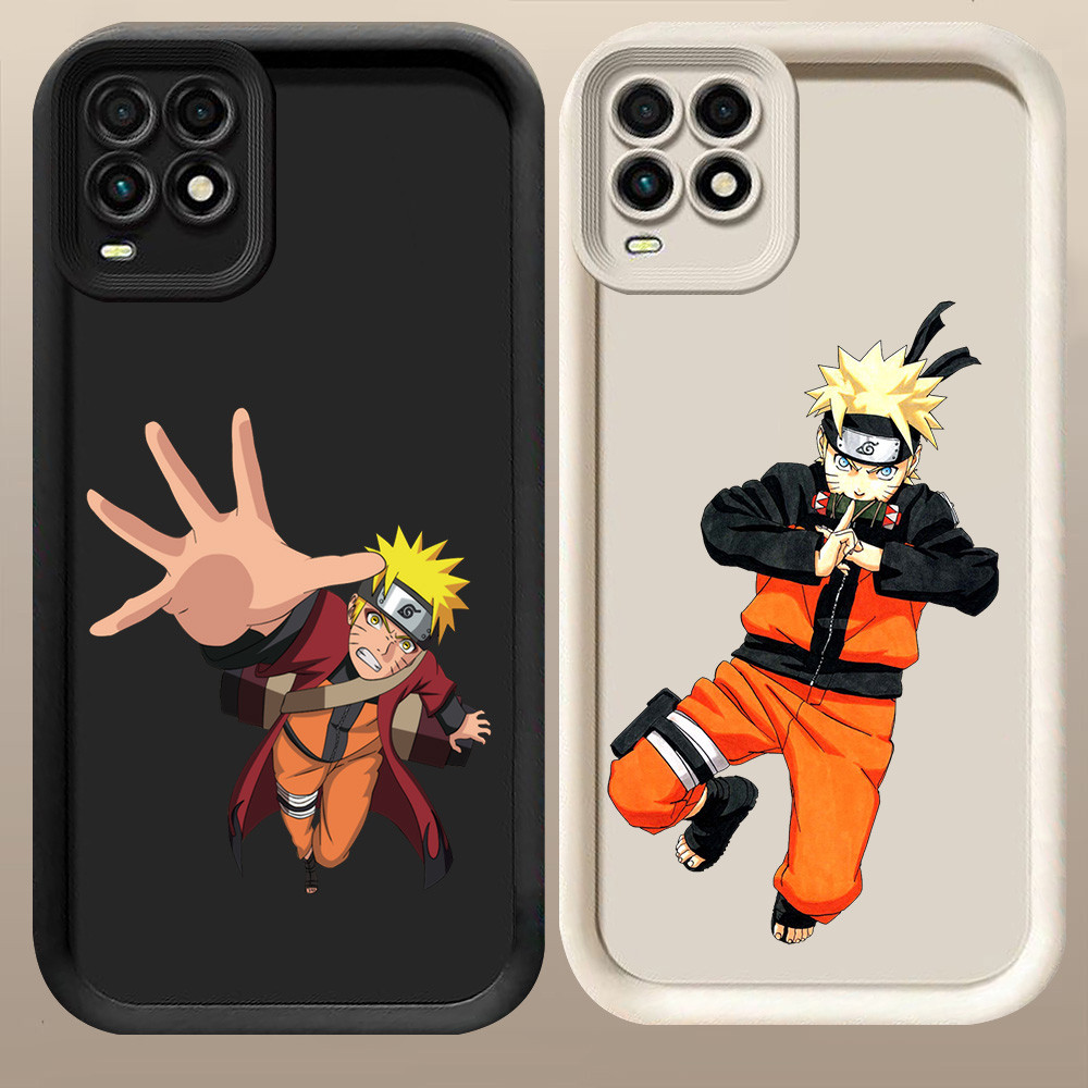 D-53 Ainime Naruto Case Hitam Putih Casing untuk OPPO A54 Realme 8 8S Pro 5G