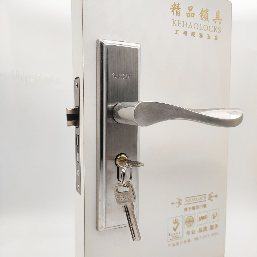 Handle Lock Pegangan Pintu Kunci Anti Maling Rumah Hotel   Kunci kayu sederhana, pintu kamar tidur s