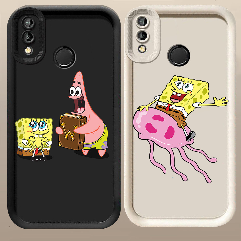 D-83 Spongebob Case Hitam Putih Casing untuk VIVO Y91i Y91C Y91 Y93 V15 Y95