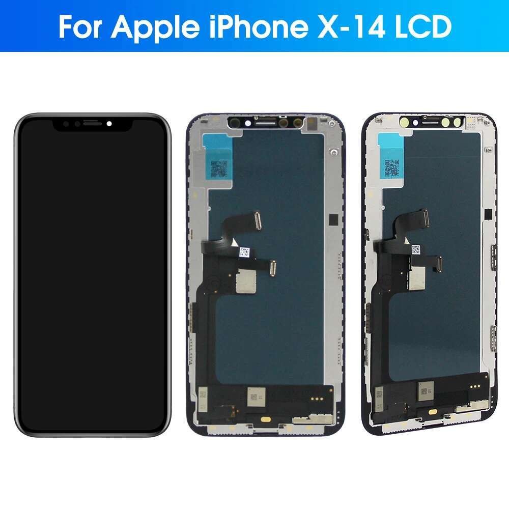 LCD Layar Incell 11 12 13 14 Pro Perakitan Layar Sentuh Digital Pengganti untuk iPhone X XS