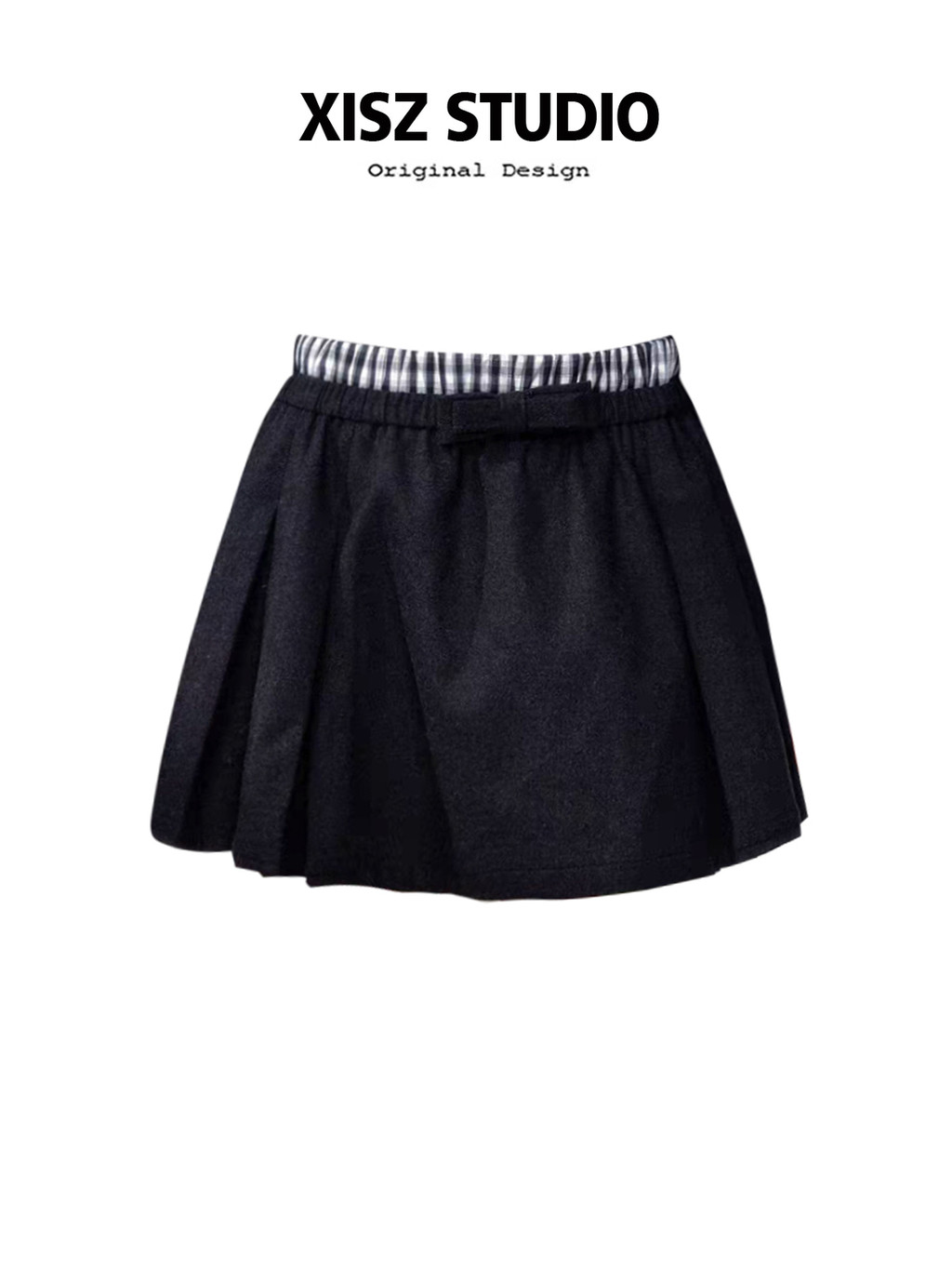 Gaya kuliah ribuan burung Grid Membelah rambut A-line pendek untuk perempuan desain musim dingin, Hi