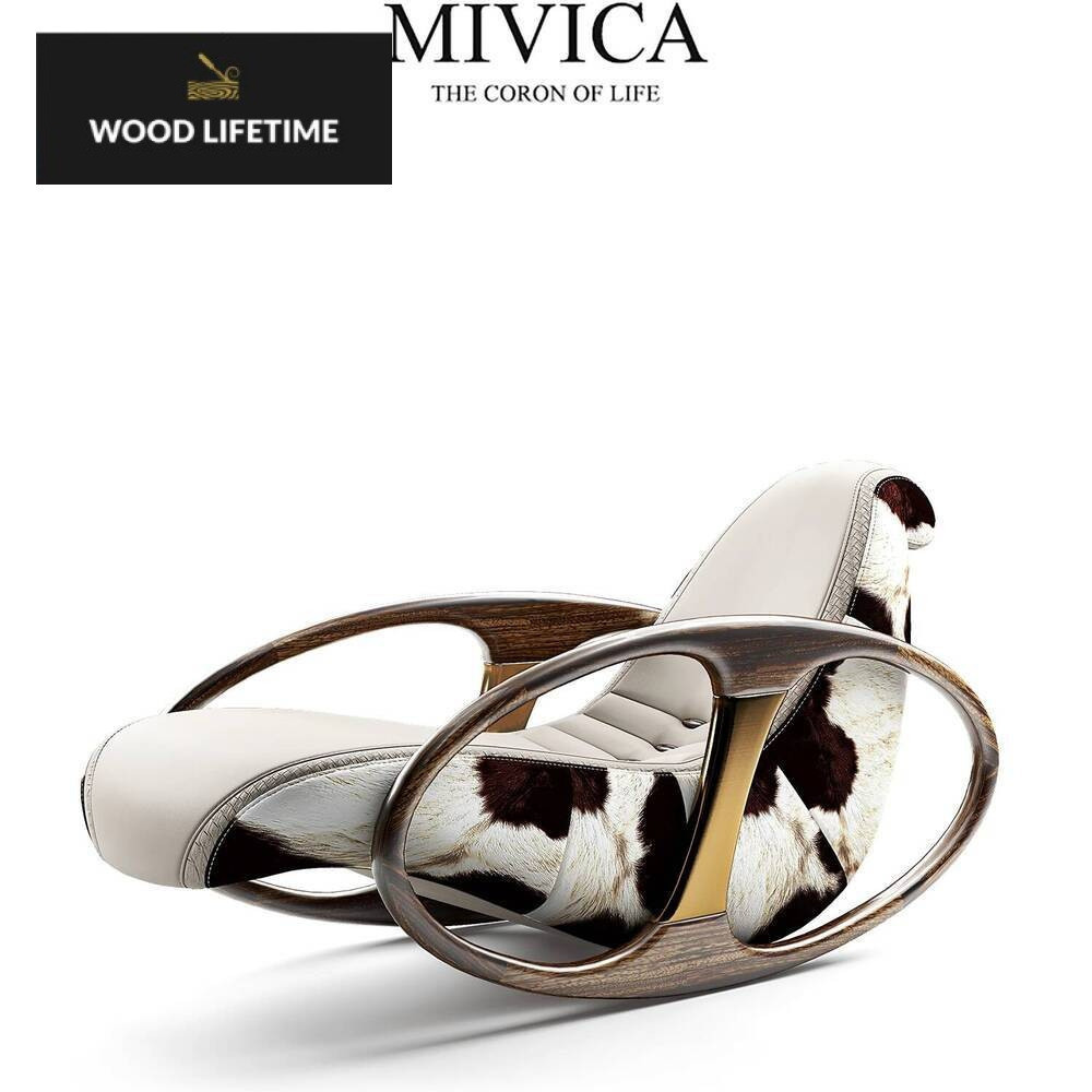 MIVICA Modern Italia ringan mewah kulit bangku santai sofa tunggal kursi goyang desainer K1