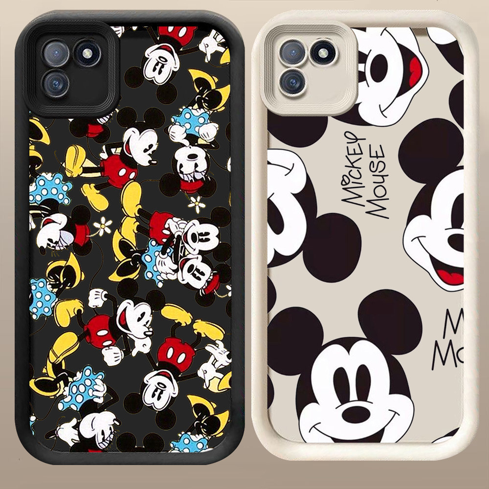 D-95 Mickey Mouse Case Hitam Putih Casing untuk Realme C11 2021 C20 C20A