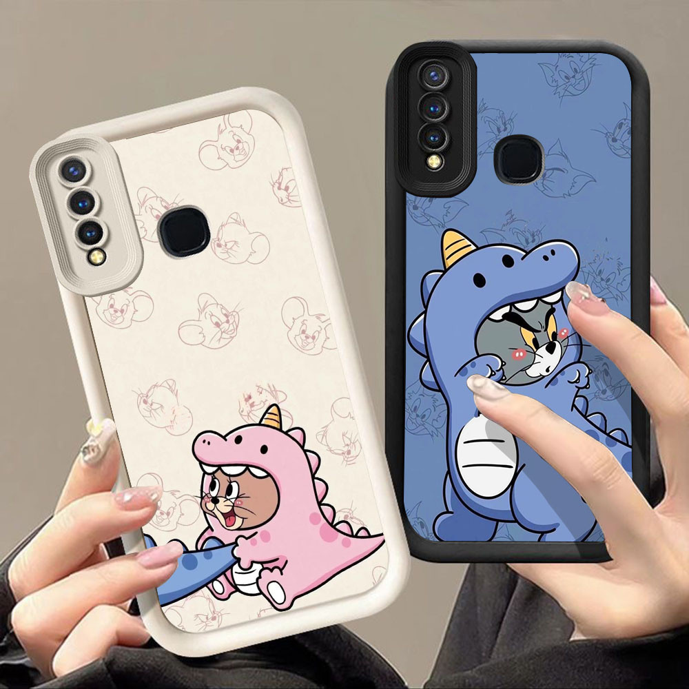 Casing untuk VIVO Y93 Y15 V15 Y12 Y50 Y17 Y91 Y95 Z1 V9 Y91C Y30 Y91i Y19 Pro Q-103 Cat and Mouse co