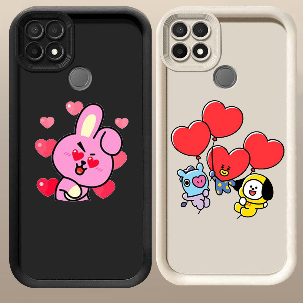 D-59 BT21 Cooky Case Hitam Putih Casing untuk Realme Narzo 30A C21Y C21 20 C25Y