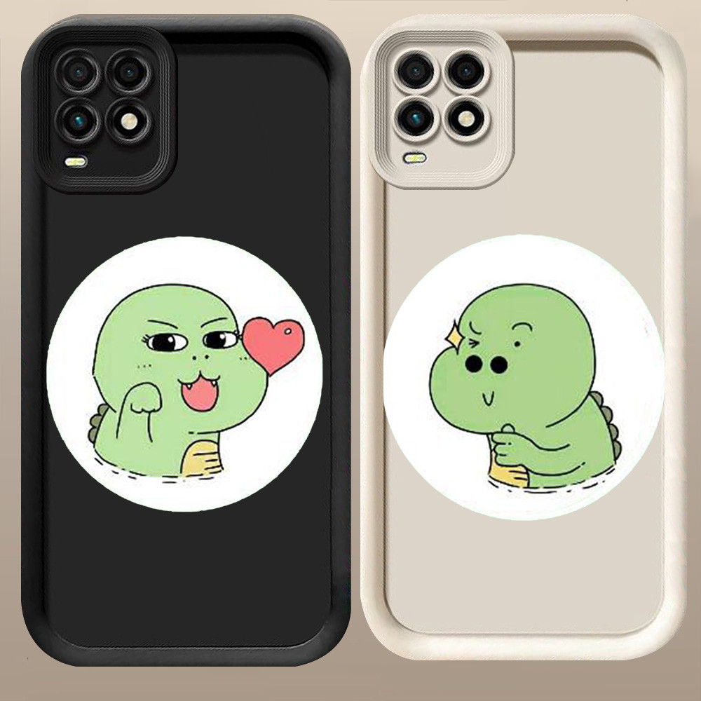 D-109 Couple Case Hitam Putih Casing untuk OPPO A54 Realme 8 8S Pro 5G