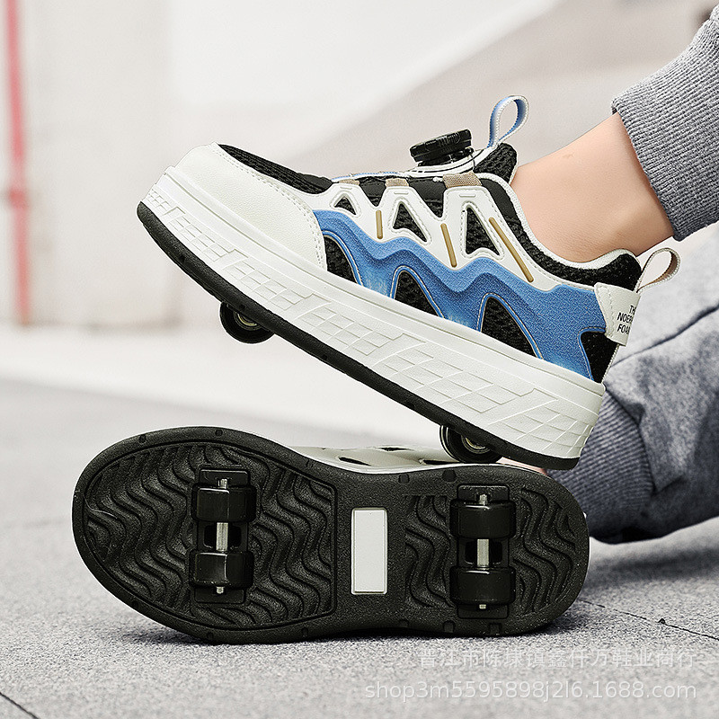 Sepatu Roda  Sepatu empat anak-anak anak perempuan, berjalan dewasa siswa sekolah dasar, sepatu roda