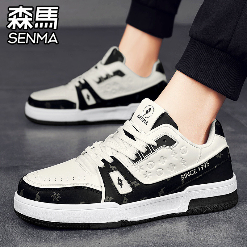 Semir laki-laki olahraga musim semi kasut rata biasa untuk remaja, tangga tebal dan tinggi meningkat