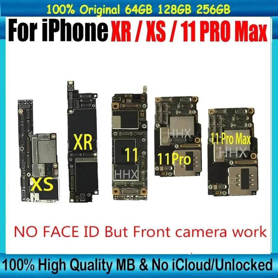 Unlocked Logic Board XS Max Motoard 64gb 128gb 256gb Untuk iPhone XR 11 Pro Original Maioard
