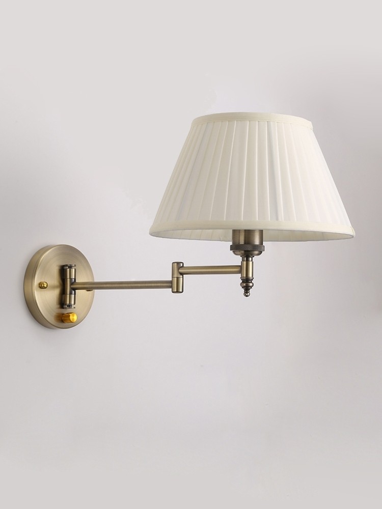 Gaya Amerika minimalis dinding teleskopik, lengan melipat besi, kamar tidur kreatif, lampu tangga ru