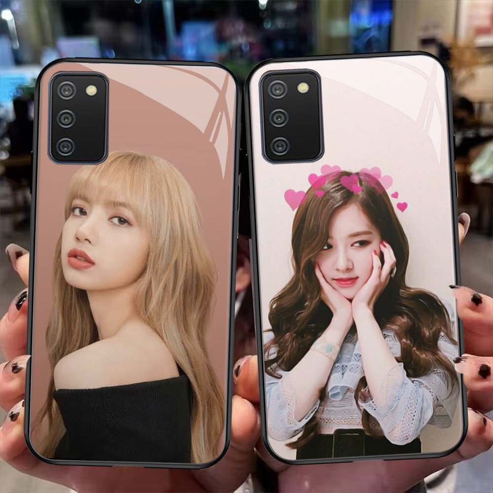 XI83 BLACKPINK Kaca Casing untuk Samsung Galaxy A10 A02 A03S A71 M02 A51 A02S M02S HD
