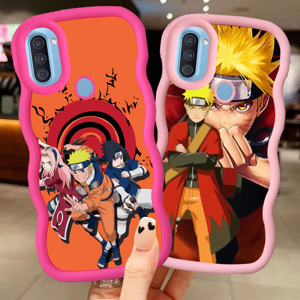 Z-33 Naruto Merah Hitam Pink Casing untuk Samsung Galaxy A20 M10S M20S A10S A21S M01S
