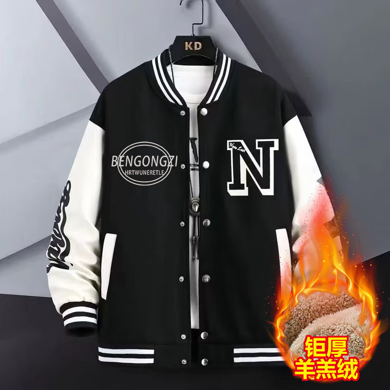Jaket Pria  Jersey baseball semi baru muda untuk siswa sekolah menengah dan SMA pakaian musim gugur 