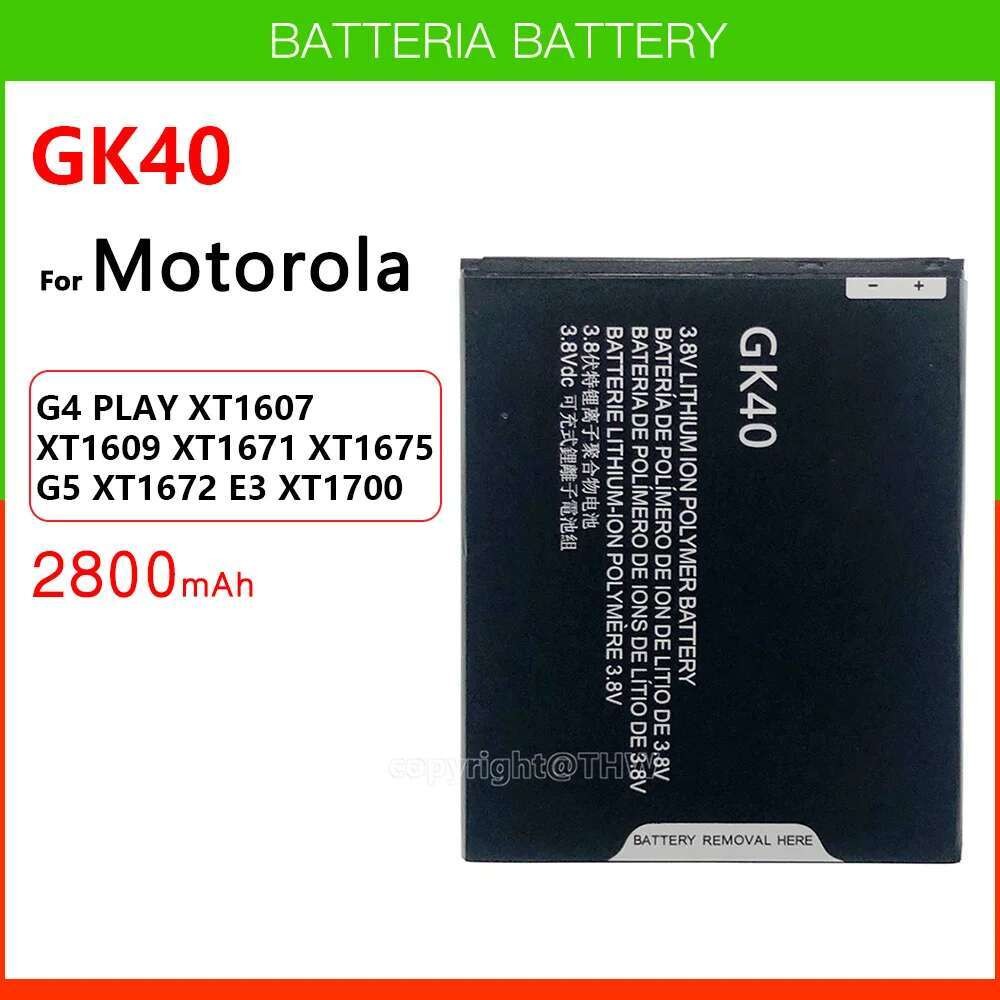 Baterai 100% GK40 2800mah Asli G4Play Untuk Motorola Moto G4 Play E4 XT1766 XT1607 XT1609 XT1600 10