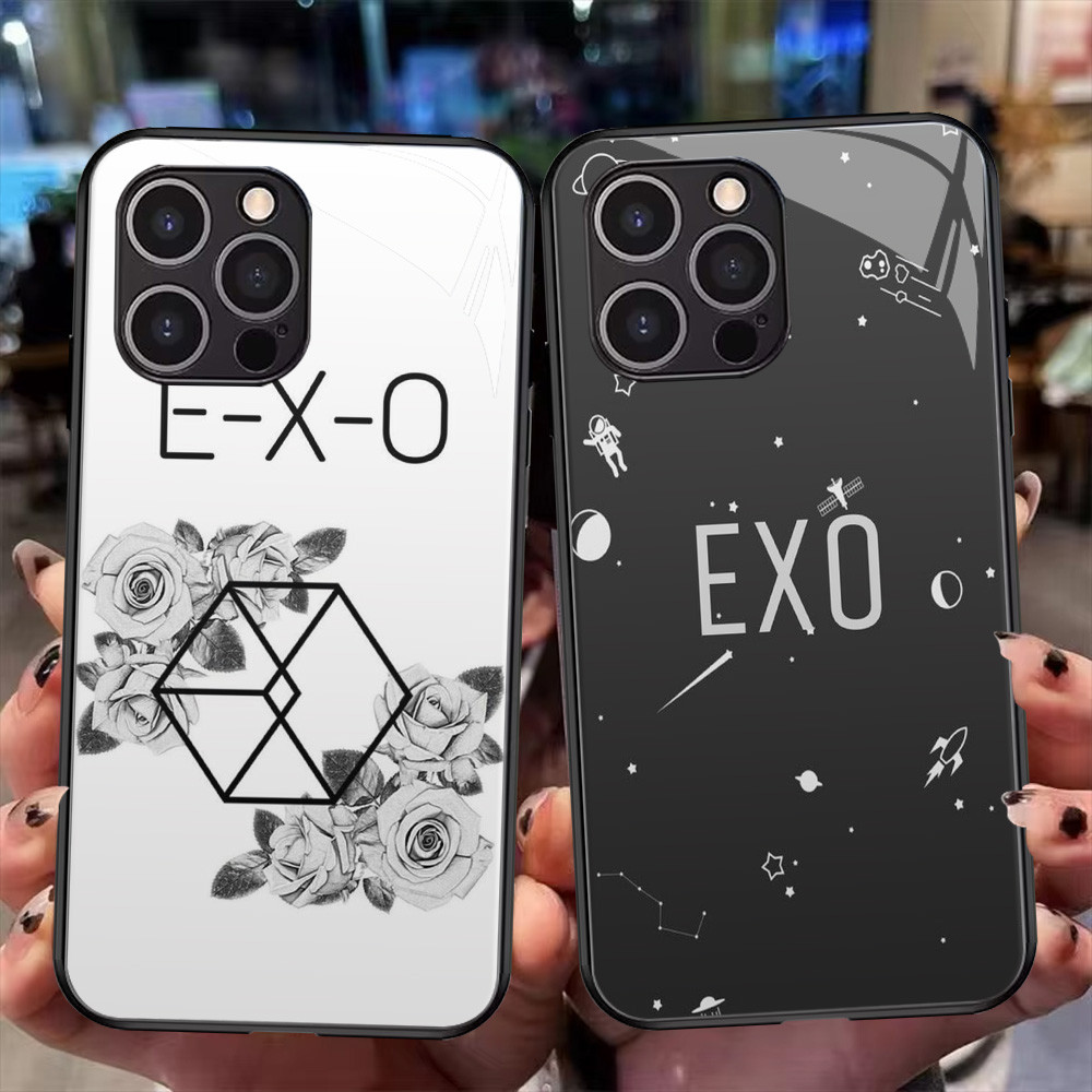 XI85 EXO Kaca Casing untuk iPhone 15 XS X XR 14 Plus Pro Max HD