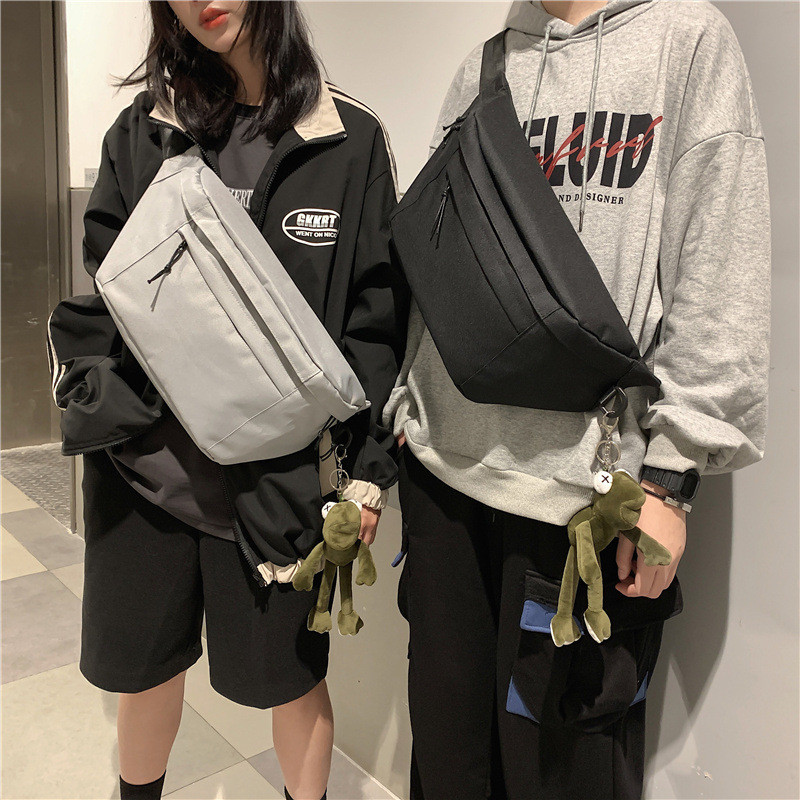 Tas Selempang Bahu Chest Bag  Wang Yibo punya kapasitas besar, dada berfungsi pria, canvas sempurna 