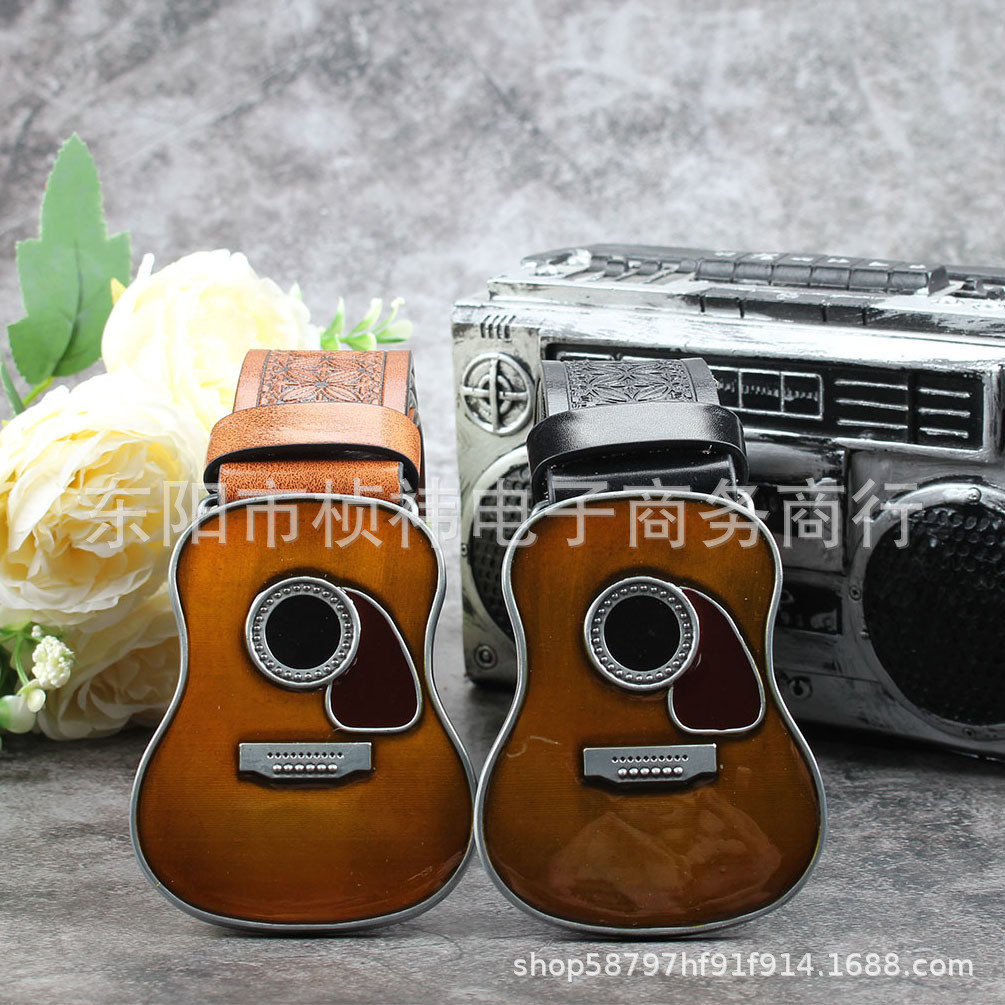 Sabuk Pria  Sabuk pria cetak barat besar buckle pola sapi kepala tahan lama embossed sabuk  Import