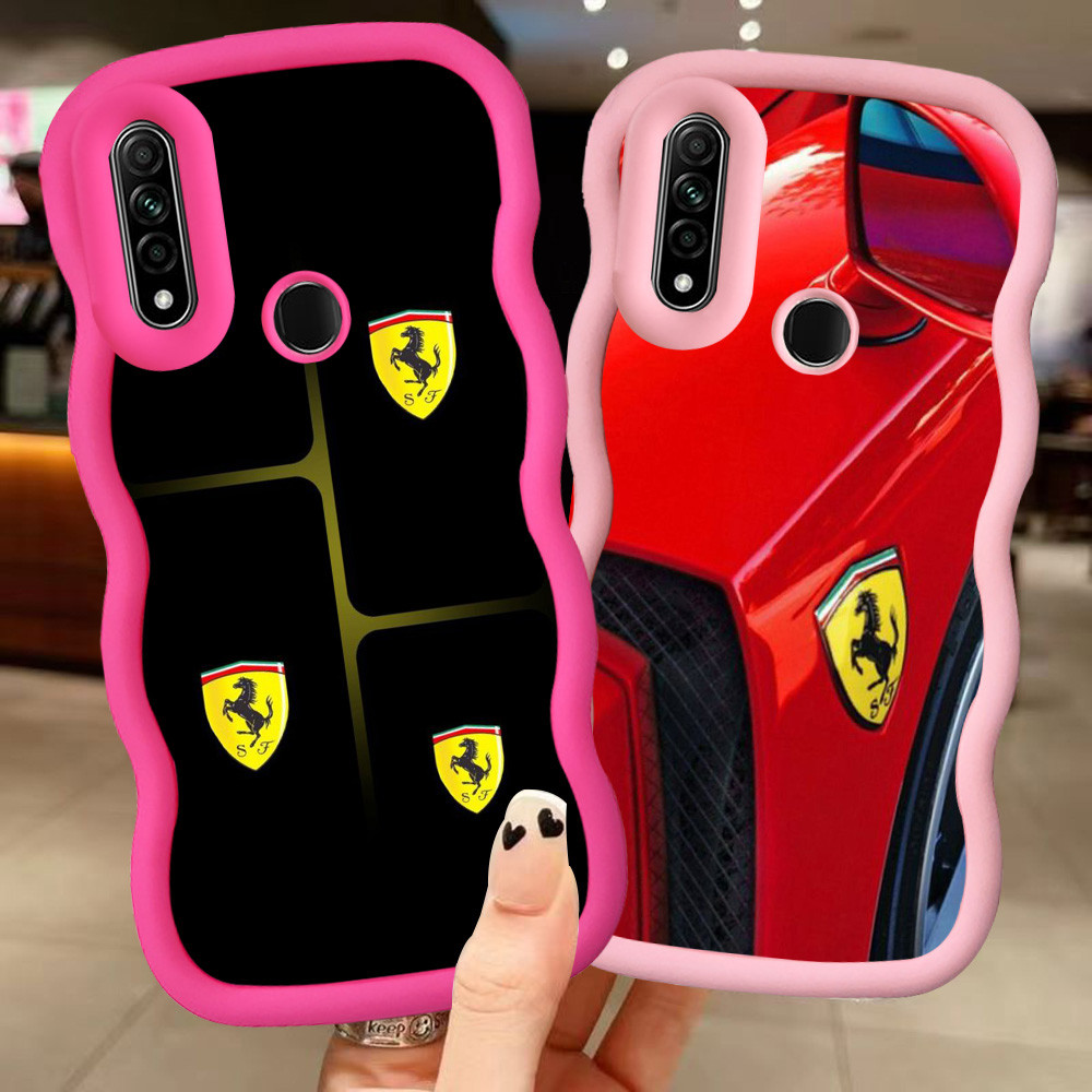 Z-46 Ferrari Merah Hitam Pink Casing untuk Realme C3 OPPO Reno 5 6i 5i A31 3 5s