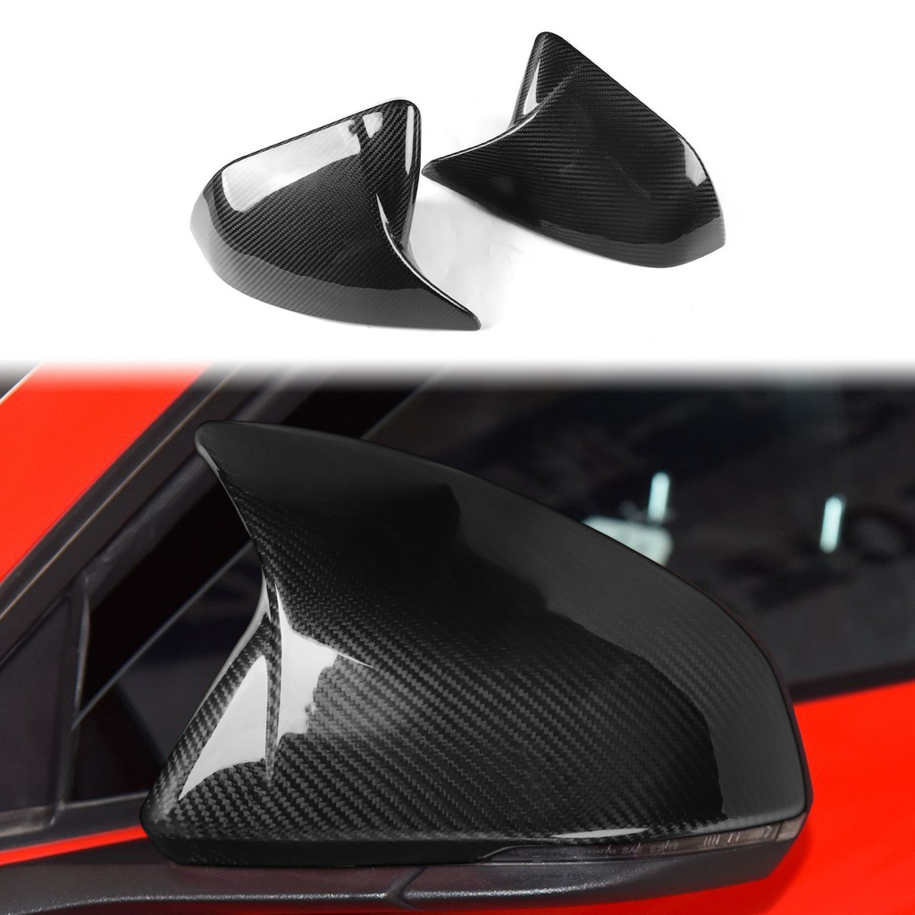 Aksesories Exterior Mobil  Untuk Ford Mustang 15-22 Real Carbon Fiber Mobil Corner Mirror Protector 