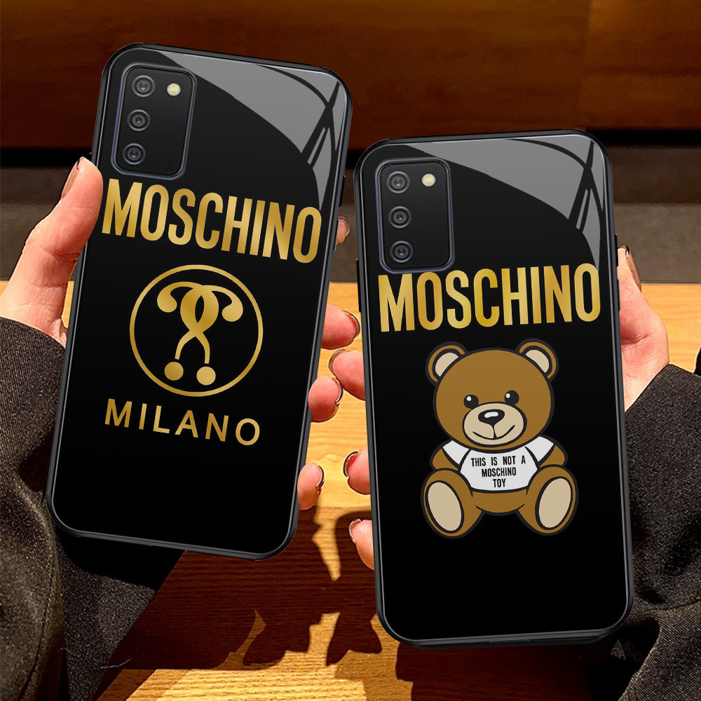 O-61 Moschino Brown Bear Kaca HD Casing untuk Samsung A03S A02 A02S A10 A71 A51 M02 M02S