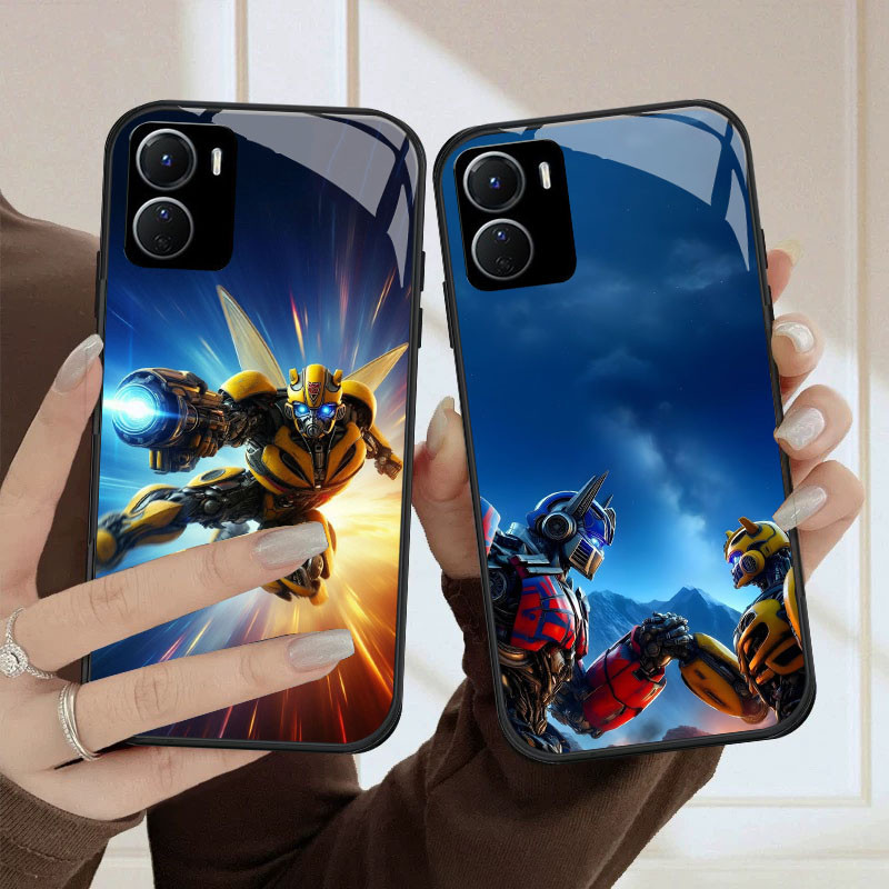 HK-46 Transformers BumbleBee HD Glass Casing untuk VIVO Y16 Y15S Y01 Y56 Y36 Y27S Y15A Y36i Y17S iQO