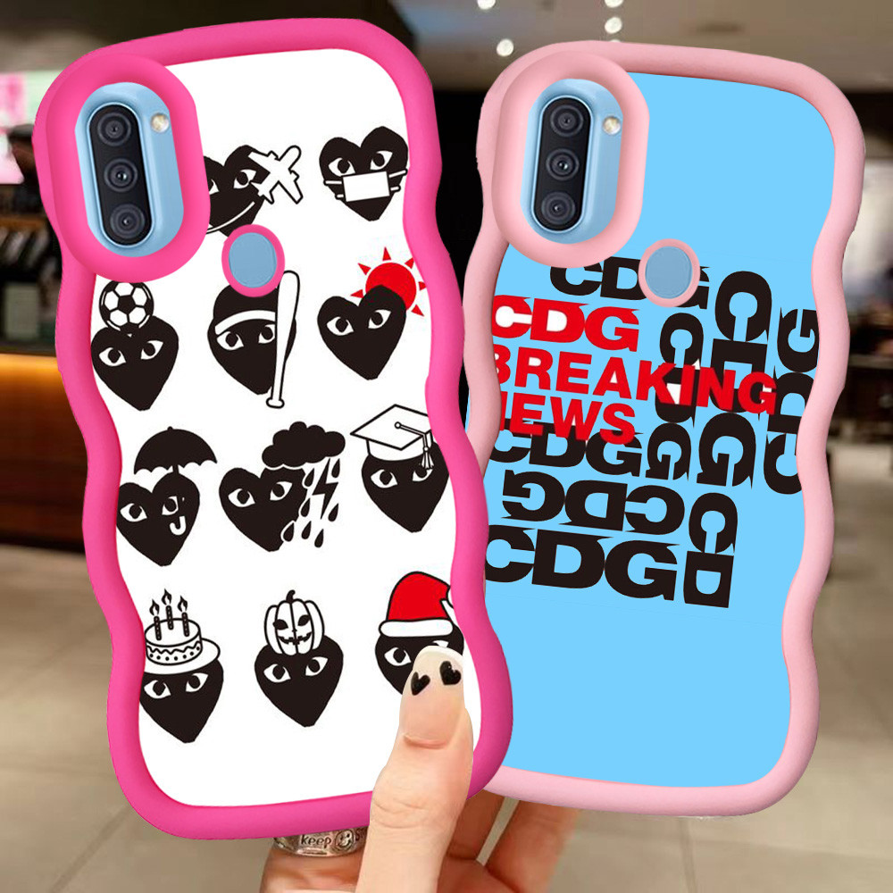 Z-8 CDG Merah Hitam Pink Casing untuk Samsung Galaxy A20 M10S M20S A10S A21S M01S