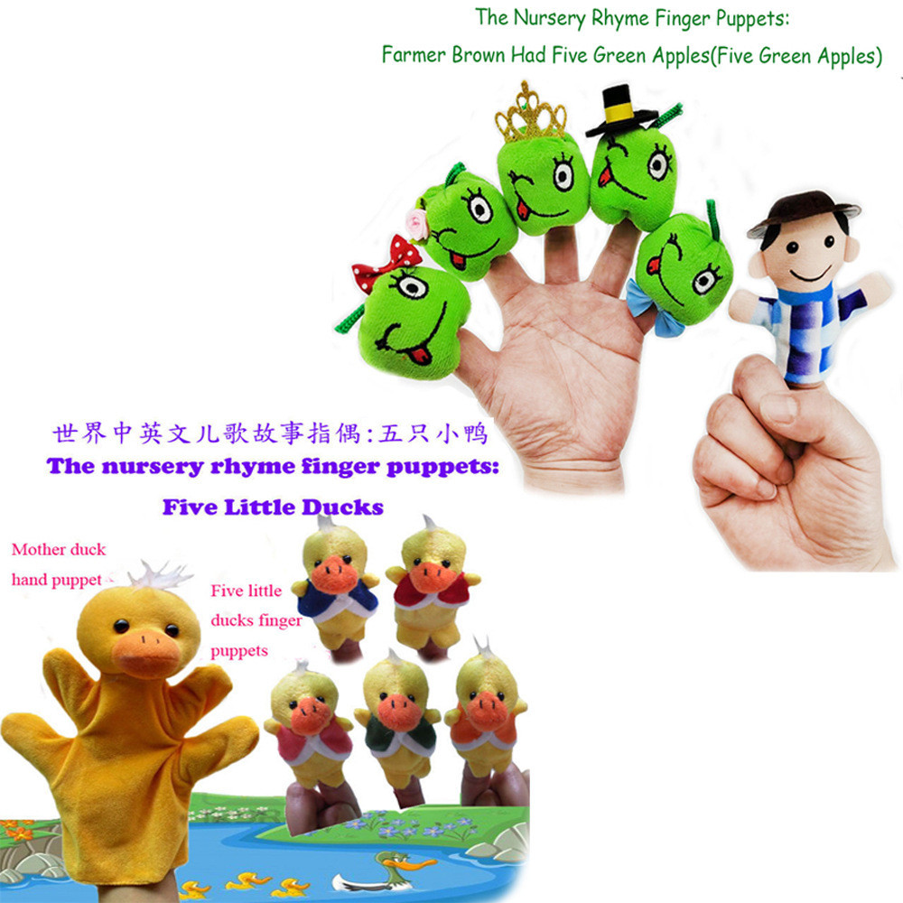 Boneka  Five Little Ducks (Lima Bebek Kecil, Lima Jari Apel Hijau)
