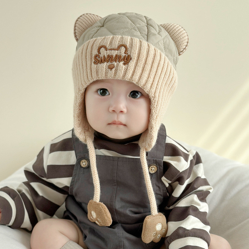 Topi Musim Dingin Anak  Musim 6 sampai 12 bulan bayi gugur dan gaya laki-laki berusia 1 tahun, topi 