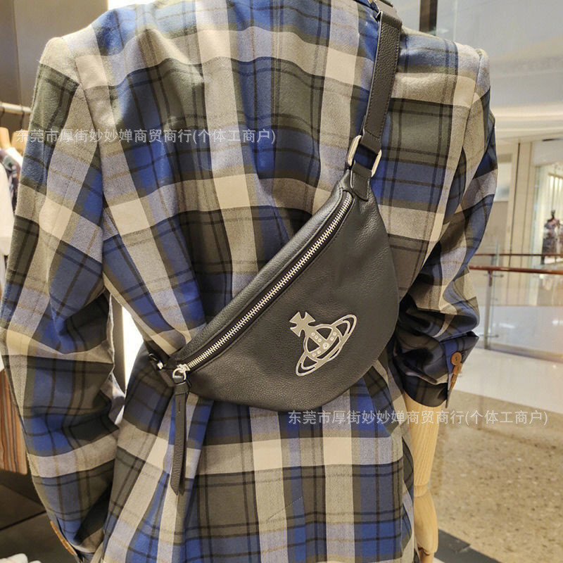 Tas Selempang Bahu Chest Bag  Kekaisaran Barat kecil dan niche Dowager lychee pola tas pinggang, uni