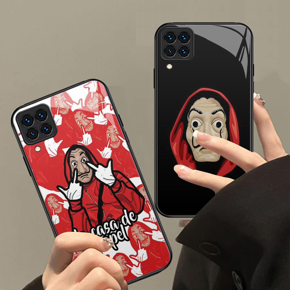 XI47 La Casa De Papel Kaca Casing untuk Samsung Galaxy M12 A12 A22 M32 5G HD