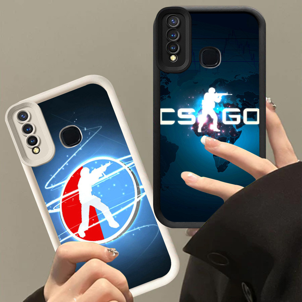 XI5 Counter Strike CS GO Casing untuk VIVO V15 Y91C Y15 Y17 Y30 Y93 Y91 Y19 Y12 Y95 Y50 Z1 V9 Pro Hi