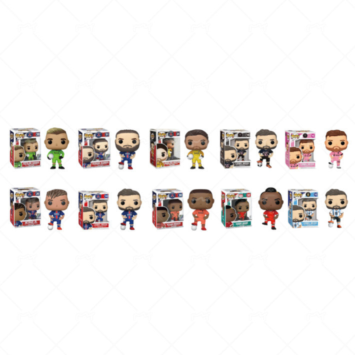 Boneka  Funkopop4 inci bintang sepak bola Messi Neymar C Ro manual mobil boneka model kotak buta