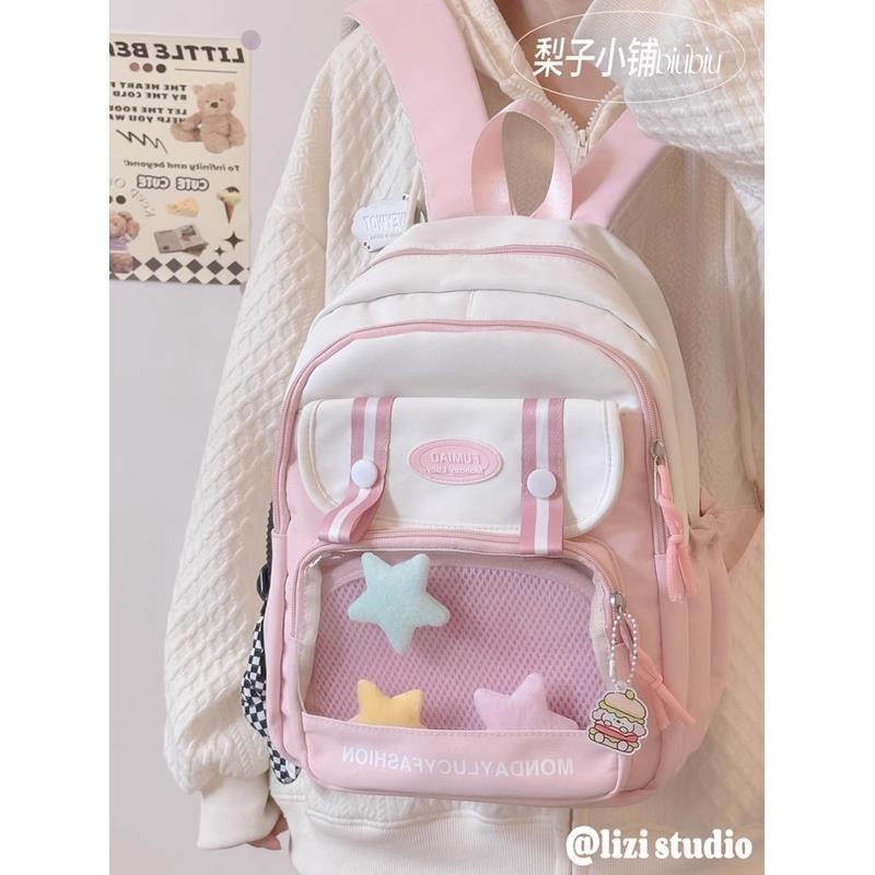 Tas Sekolah ins lucu Wanita Seratus kecil mini Tas Bahu Kuliah tas ransel Perguruan Jepang korea imp