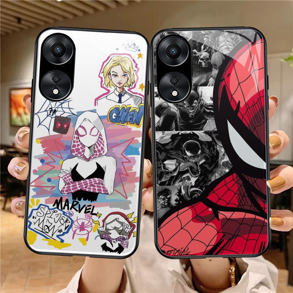 Z-2 Spider-Man Casing untuk Realme C30 OPPO A96 C30S A77 C33 A77S A76 A17 A36 C55 A57 A57S C67 HD Ka
